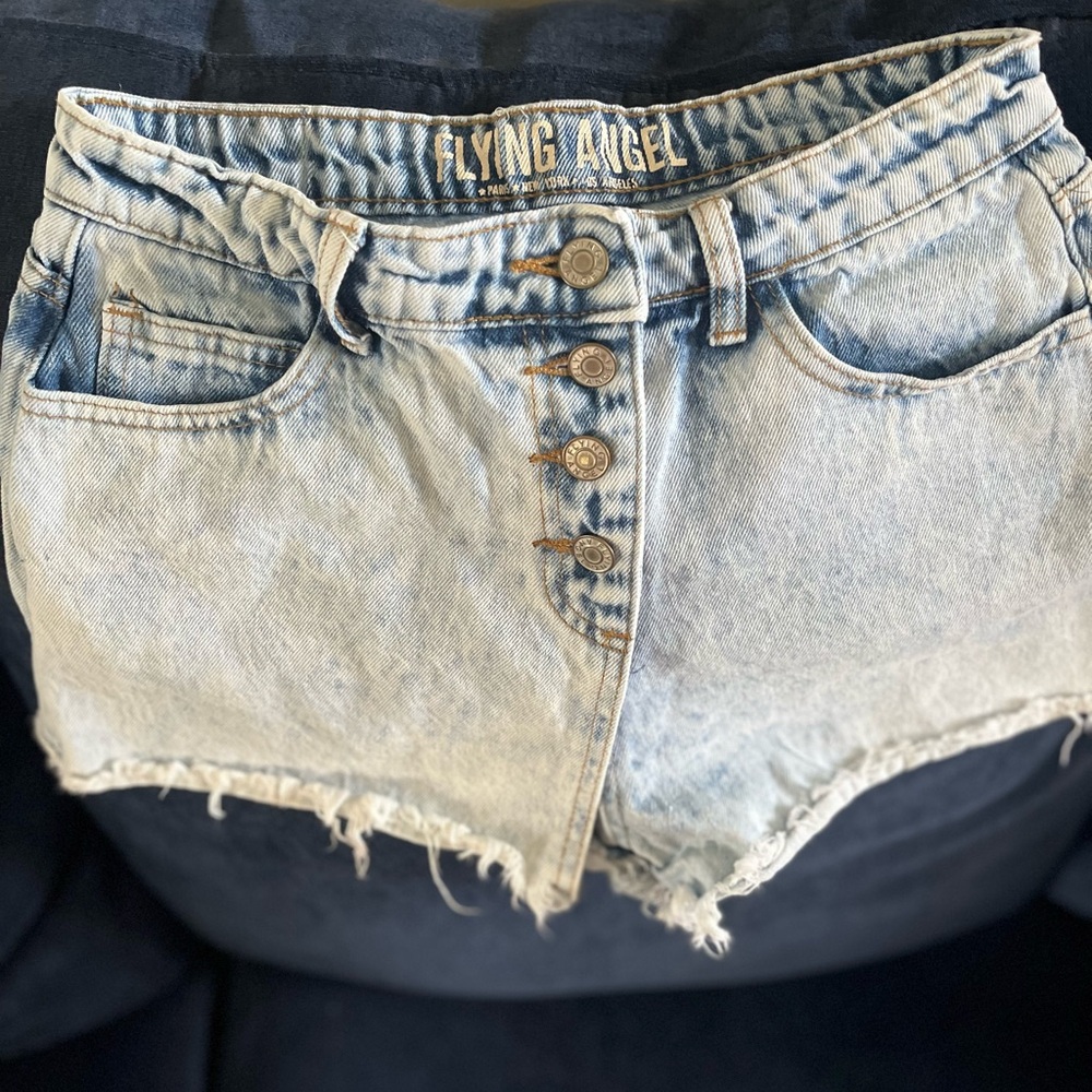 Flying  Angel Jean Shorts Distressed High-Waisted! Super cute!